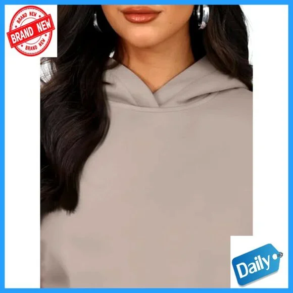 Oversized Hoodie Sweatsuit Set Wide Leg Pants Lounge Travel Activewear - Picture 5 of 6